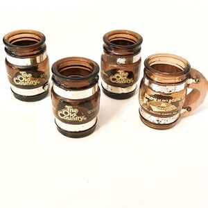 ESTATE 4 BUSCH GARDENS COUNTRY SOUTH BORDER BARREL BEER KEG SHOT GLASS SOUVENIRS